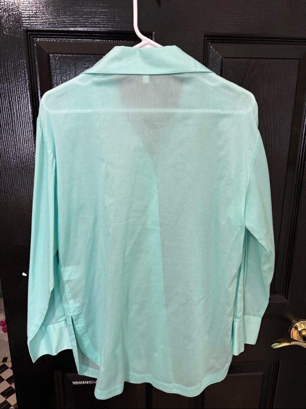 Finley Mint Green Button-Up Blouse - Picture 2 of 4
